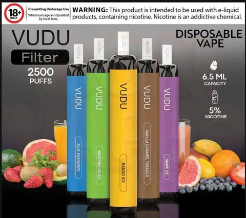 VUDU Filter Disposable 2500 Puffs 5% nicotine